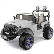 The Lightning 24V Jeep Style Kids Ride-On Car, Rubber Tires, Leather Seat with Parental Remote, Upgraded LED Light Kit