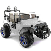 The Lightning 24V Jeep Style Kids Ride-On Car, Rubber Tires, Leather Seat with Parental Remote, Upgraded LED Light Kit