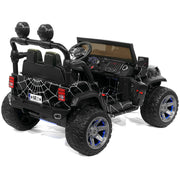 The Lightning 24V Jeep Style Kids Ride-On Car, Rubber Tires, Leather Seat with Parental Remote, Upgraded LED Light Kit