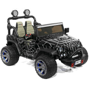 The Lightning 24V Jeep Style Kids Ride-On Car, Rubber Tires, Leather Seat with Parental Remote, Upgraded LED Light Kit