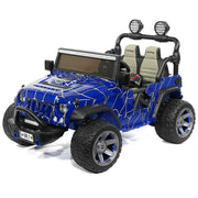The Lightning 24V Jeep Style Kids Ride-On Car, Rubber Tires, Leather Seat with Parental Remote, Upgraded LED Light Kit