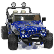 The Lightning 24V Jeep Style Kids Ride-On Car, Rubber Tires, Leather Seat with Parental Remote, Upgraded LED Light Kit