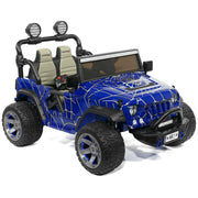 The Lightning 24V Jeep Style Kids Ride-On Car, Rubber Tires, Leather Seat with Parental Remote, Upgraded LED Light Kit