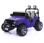 The Lightning 24V Jeep Style Kids Ride-On Car, Rubber Tires, Leather Seat with Parental Remote, Upgraded LED Light Kit