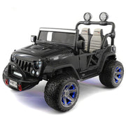 The Lightning 24V Jeep Style Kids Ride-On Car, Rubber Tires, Leather Seat with Parental Remote, Upgraded LED Light Kit