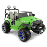 The Lightning 24V Jeep Style Kids Ride-On Car, Rubber Tires, Leather Seat with Parental Remote, Upgraded LED Light Kit
