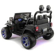 The Lightning 24V Jeep Style Kids Ride-On Car, Rubber Tires, Leather Seat with Parental Remote, Upgraded LED Light Kit