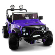 The Lightning 24V Jeep Style Kids Ride-On Car, Rubber Tires, Leather Seat with Parental Remote, Upgraded LED Light Kit