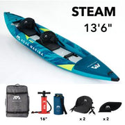 Aqua Marina Steam-412 Versatile/Whitewater Kayak 2 Person