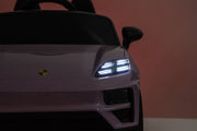 Licensed 24V Porsche Macan Turbo EV Kids Ride on One Seater cars, Rubber Tires, Leather Seat, with RC