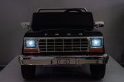Licensed 1980 24V Ford 150 Retro 2 Seater Kids Ride on Truck, Leather Seat, Rubber Tires, with RC