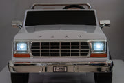 Licensed 1980 24V Ford 150 Retro 2 Seater Kids Ride on Truck, Leather Seat, Rubber Tires, with RC