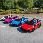 2026 24V XXL Licensed Lamborghini Aventador Brushless Motor electric 2 Seater Kids Ride On Cars Leather Seat Tubeless Air Tires