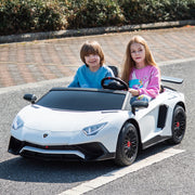 2026 24V XXL Licensed Lamborghini Aventador Brushless Motor electric 2 Seater Kids Ride On Cars Leather Seat Tubeless Air Tires