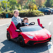 2026 24V XXL Licensed Lamborghini Aventador Brushless Motor electric 2 Seater Kids Ride On Cars Leather Seat Tubeless Air Tires