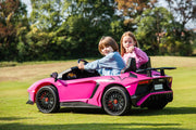 2026 24V XXL Licensed Lamborghini Aventador Brushless Motor electric 2 Seater Kids Ride On Cars Leather Seat Tubeless Air Tires