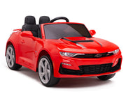 12V Chevrolet Camaro 2SS Kids Ride On One Seater Electric Car with Leather Seat, Rubber Tires and RC