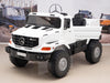 2026 24V Ultimate XXL Mercedes Benz Zetros 2 Seater Kids Ride On Truck, EVA Rubber Foam Titres, Leather Seat with Remote Control