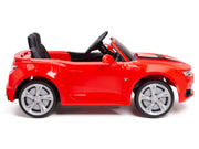 12V Chevrolet Camaro 2SS Kids Ride On One Seater Electric Car with Leather Seat, Rubber Tires and RC