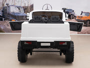 2026 24V Ultimate XXL Mercedes Benz Zetros 2 Seater Kids Ride On Truck, EVA Rubber Foam Titres, Leather Seat with Remote Control