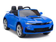 12V Chevrolet Camaro 2SS Kids Ride On One Seater Electric Car with Leather Seat, Rubber Tires and RC