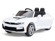 12V Chevrolet Camaro 2SS Kids Ride On One Seater Electric Car with Leather Seat, Rubber Tires and RC