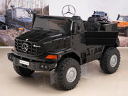 2026 24V Ultimate XXL Mercedes Benz Zetros 2 Seater Kids Ride On Truck, EVA Rubber Foam Titres, Leather Seat with Remote Control