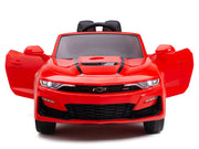 12V Chevrolet Camaro 2SS Kids Ride On One Seater Electric Car with Leather Seat, Rubber Tires and RC
