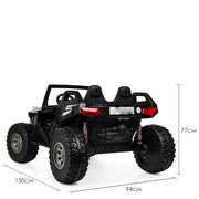 2 Seats Kids XXL Edition 4X4 Dune Buggy 24V Ride On UTV With Rubber Wheels and RC