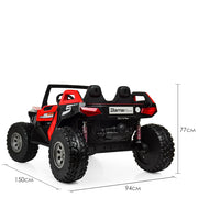 2 Seats Kids XXL Edition 4X4 Dune Buggy 24V Ride On UTV With Rubber Wheels and RC