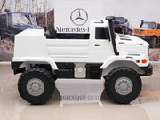 2026 24V Ultimate XXL Mercedes Benz Zetros 2 Seater Kids Ride On Truck, EVA Rubber Foam Titres, Leather Seat with Remote Control