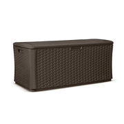 Suncast 134 Gal. Extra Large Wicker Deck Box - Java