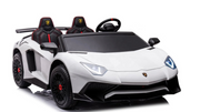 2024 24V Lamborghini Aventador Brushless Motor electric 2 Seater Kids Ride On Cars Leather Seat Tubeless Air Tires