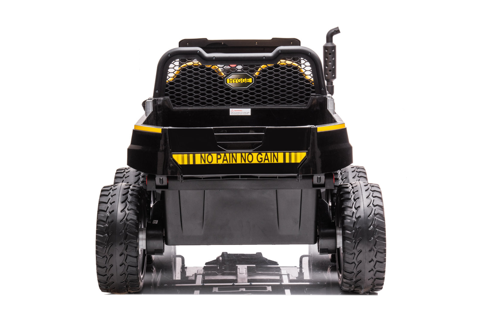 peg perego john deere gator 24 volt 2026 24V Tractor Trailer 6 Wheeler With Dump Cart 2 Seater Kids Ride On Car 4x4 Rubber Tires, Leather Seat With RC Black