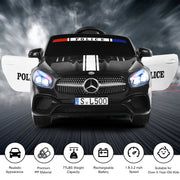 2025 12V Mercedes Benz SL500 Kids Ride On One Seater Electric Police Car with LED Siren Lights and RC