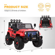 2023 12V Jeep Wrangler Style with Parental Remote Control & More!