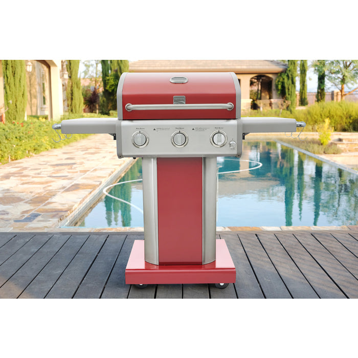 3-Burner Gas Grill with Side Shelves