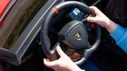 24V Licensed Lamborghini Aventador Brushless Motor electric 2 Seater Kids Ride On Cars Leather Seat Tubeless Air Tires