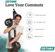 Gotrax GXL V2 Electric Scooter, 8.5" Pneumatic Tire EABS and Rear Disk Brake Lightweight Aluminum Alloy Frame and Cruise Control Foldable E-scooter