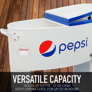 Permasteel Sporty Oval Patio Cooler Pepsi - 80QT