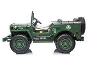 2025 24V Military Willy Jeep Style 3 Seater Electric Kids Ride On Cars with RC