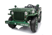 2024 24V Military Willy Jeep Style 3 Seater Electric Kids Ride On Cars with RC