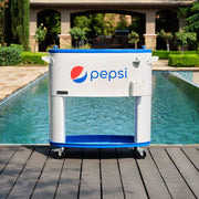 Permasteel Sporty Oval Patio Cooler Pepsi - 80QT