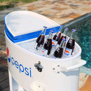 Permasteel Sporty Oval Patio Cooler Pepsi - 80QT