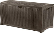 Suncast 99 Gal. Resin Wicker Deck Box - Java