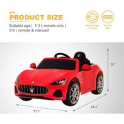2025 12V Maserati Gran Cabrio Kids Ride On One Seater Electric Car with RC