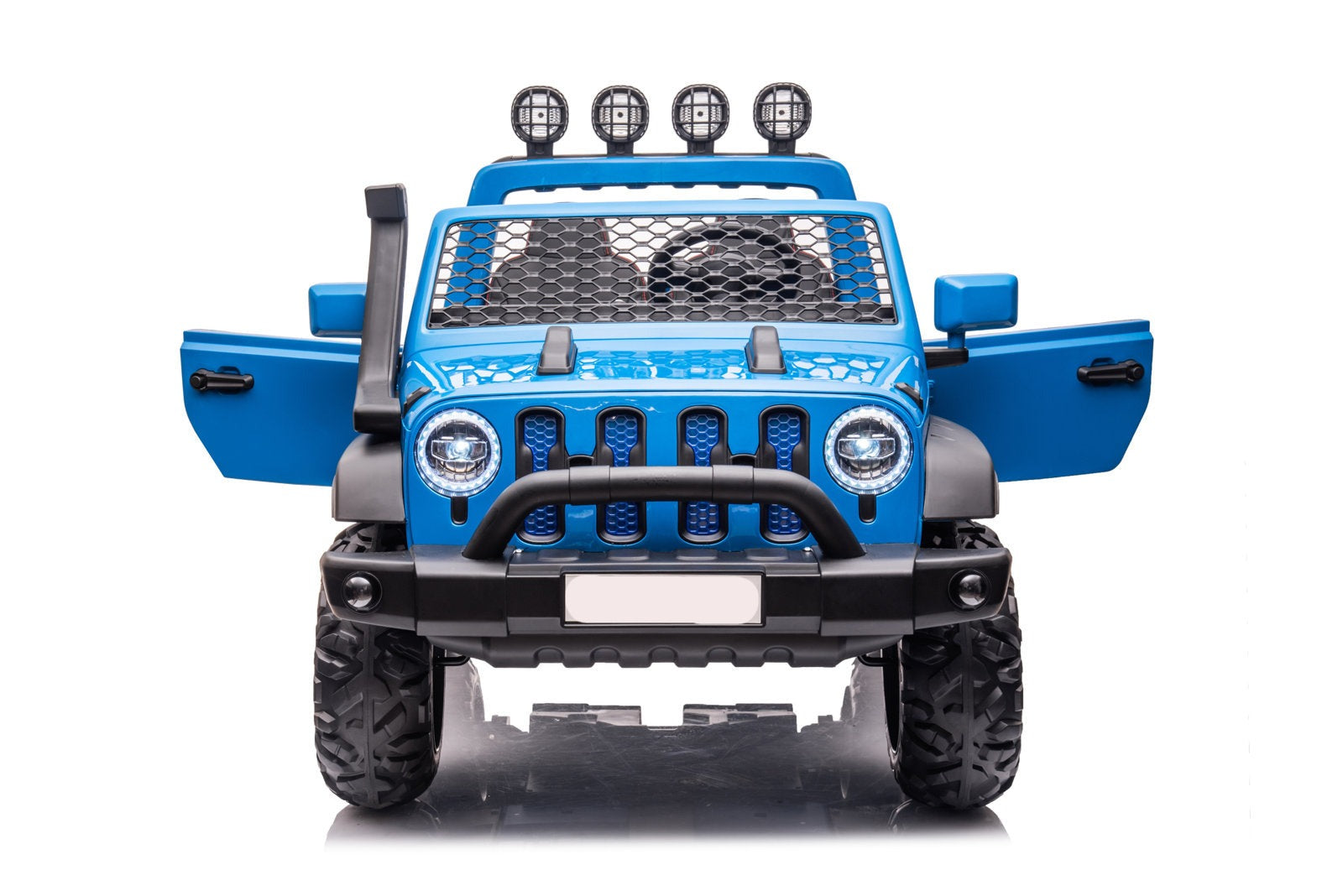 2024 24V Jeep Wrangler Style 4x4 with Top Lights 2 Seater Kids Ride On Car with Remote Control Red