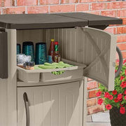 Suncast Serving Station Patio Cabinet - Light Taupe