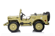 2024 24V Military Willy Jeep Style 3 Seater Electric Kids Ride On Cars with RC