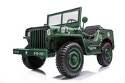 2024 24V Military Willy Jeep Style 3 Seater Electric Kids Ride On Cars with RC